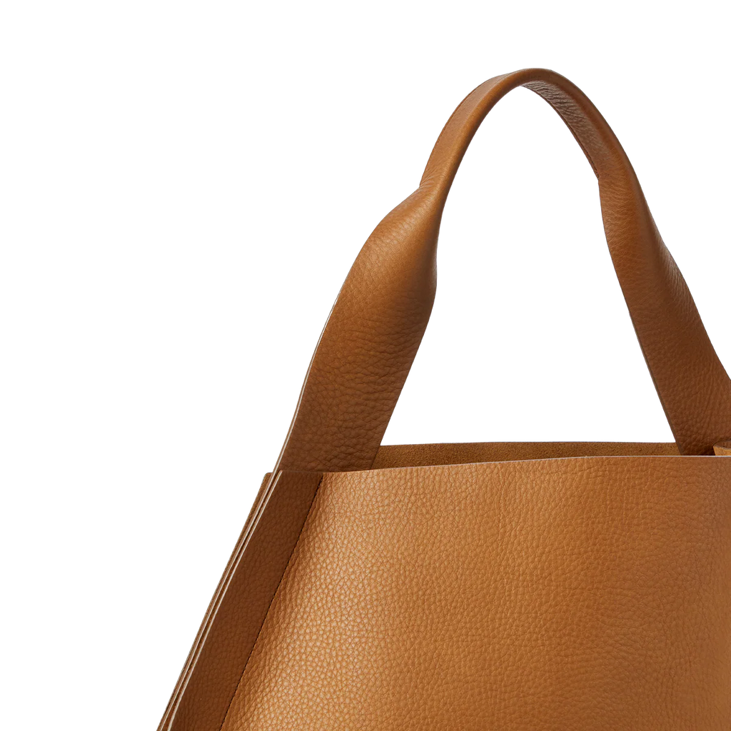 Grain Leather Large Open Top Handle Bag