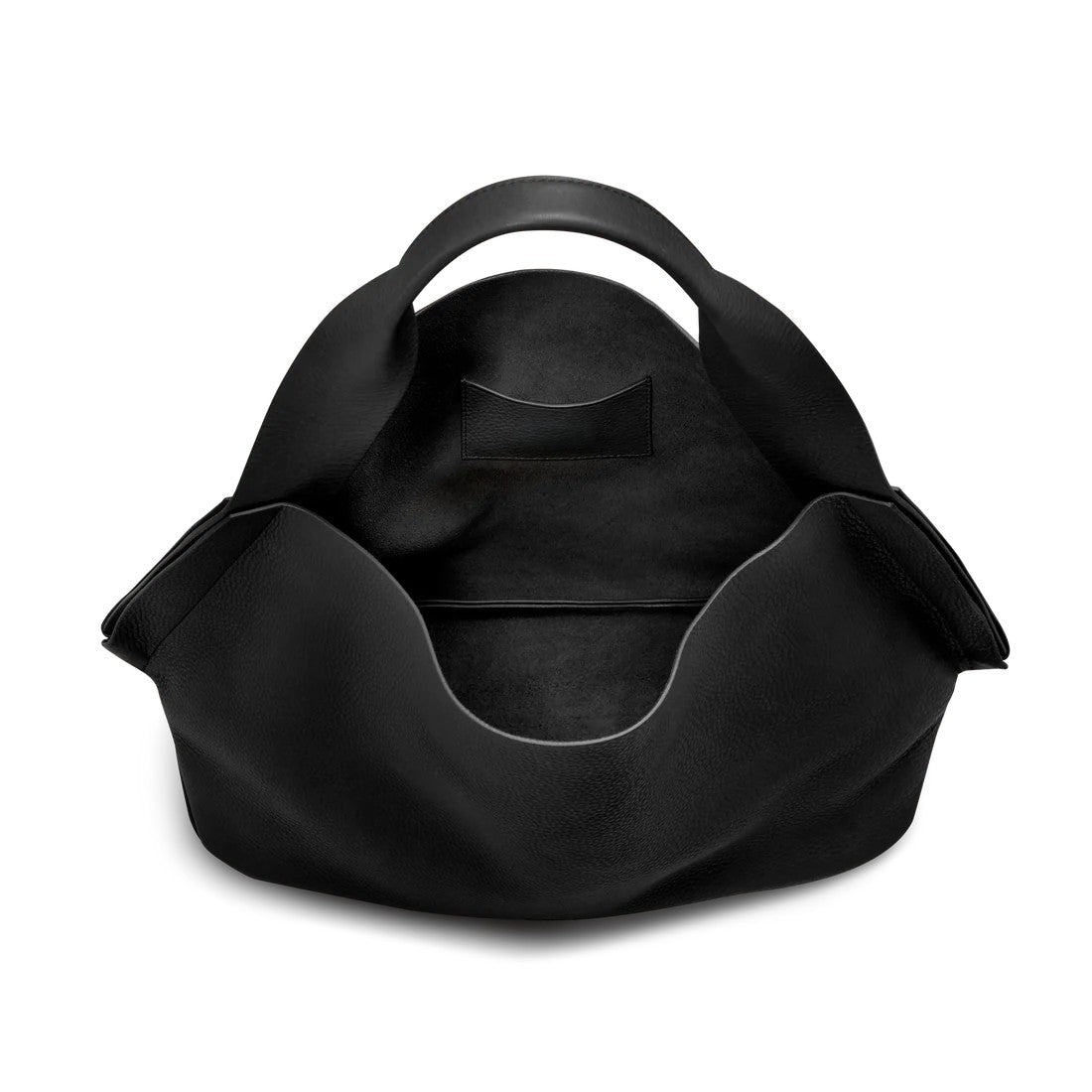 Grain Leather Large Open Top Handle Bag