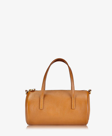 Pebble Grain Leather Mini Convertible Duffel Bag