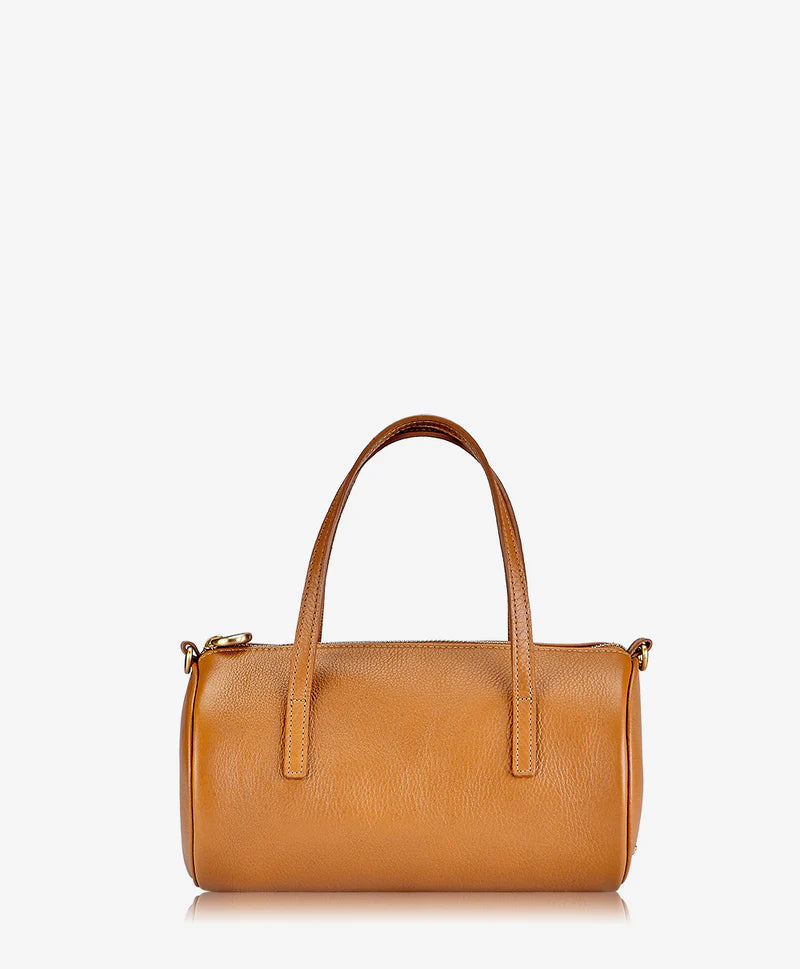 Pebble Grain Leather Mini Convertible Duffel Bag