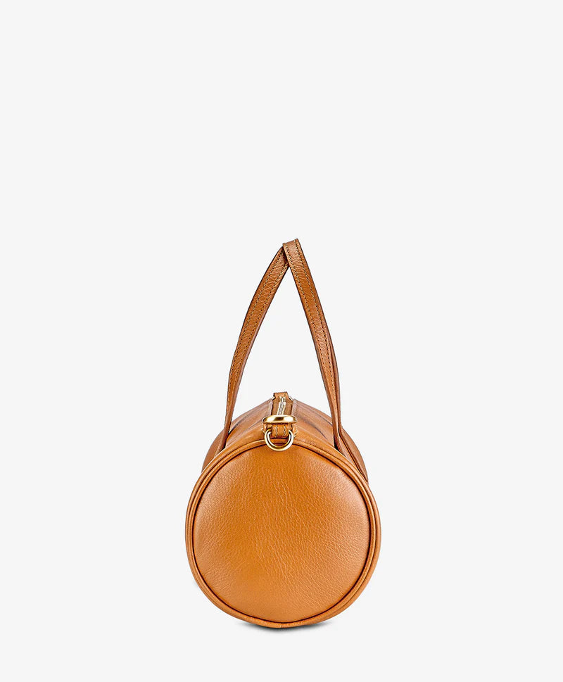Pebble Grain Leather Mini Convertible Duffel Bag